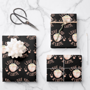 Love You A Latte Wrapping Paper Sheets