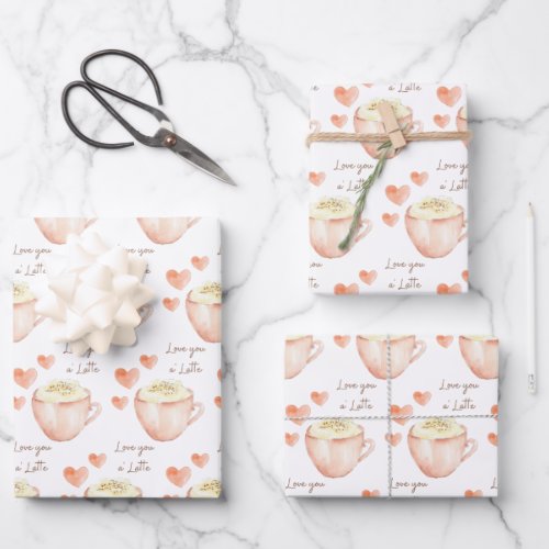 Love You A latte Wrapping Paper Sheets 
