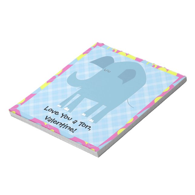 Love you a ton, Valentine Notepad (Rotated)