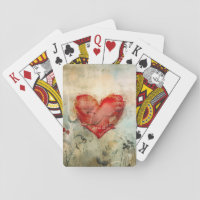 Love You All Red Heart Playing Cards