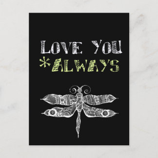 Love You Always Chalkboard Postcard
