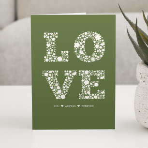 "LOVE You, Always, Forever" Green Love Card