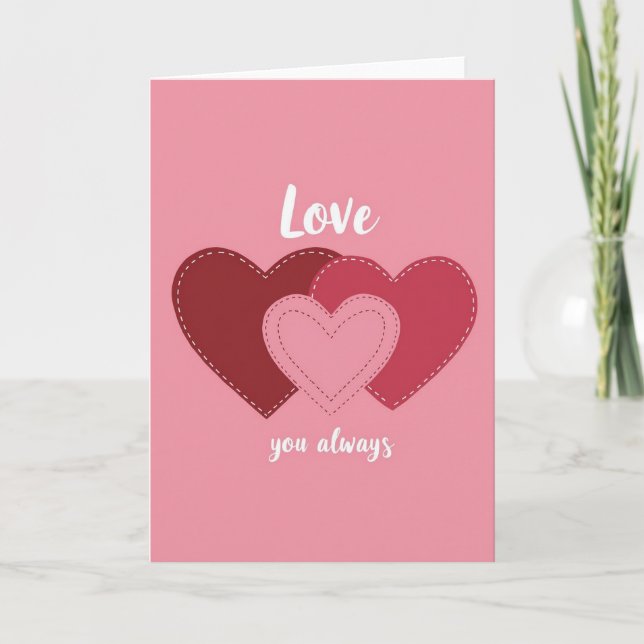 Love You Always Hearts Art Card (Front)