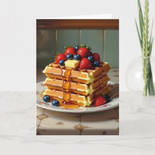 Love you an Awful Lot   Waffle Pun Card