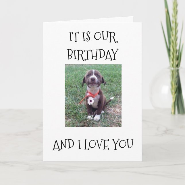 LOVE YOU AND HAPPY "MUTUAL BIRTHDAY" CARD (Front)