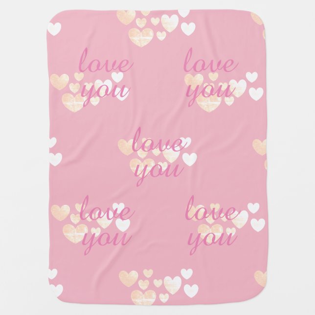 Love You Baby Blanket by DAL (Front)