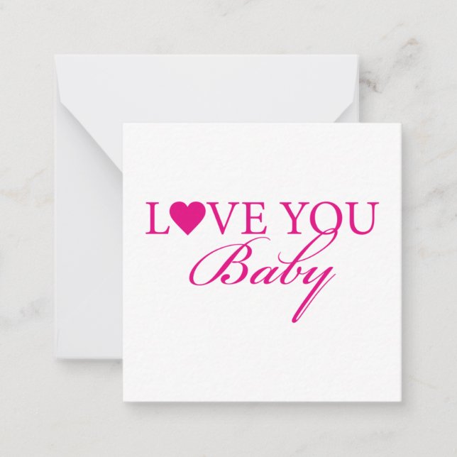 Love you baby note card (Front)
