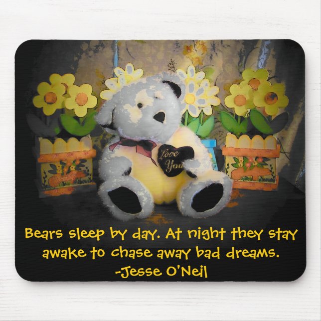"Love You" bear guards your dreams Mouse Pad (Front)