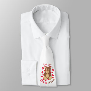 Love you beary much for Valentine's Day Neck Tie