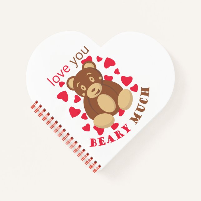 Love you beary much for Valentine's Day Notebook (Front)