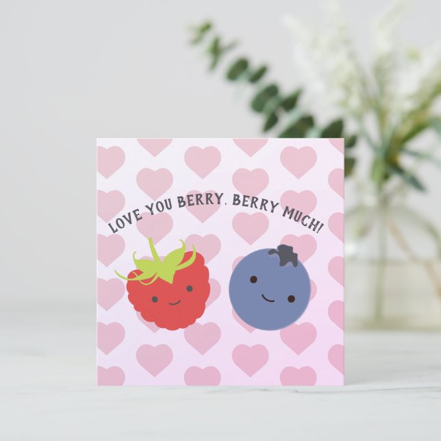 Love You Berry Berry Much Card (Standing Front)