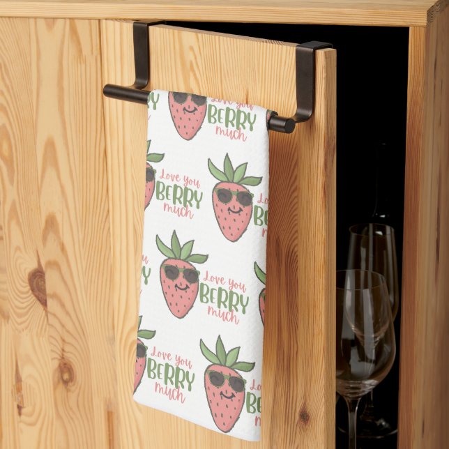 Love You Berry Much Kitchen Towel (Thirds Fold)