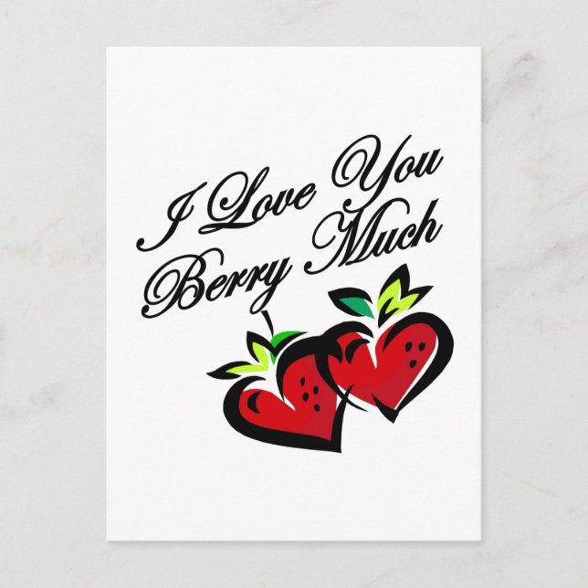 Love you berry much postcard (Front)