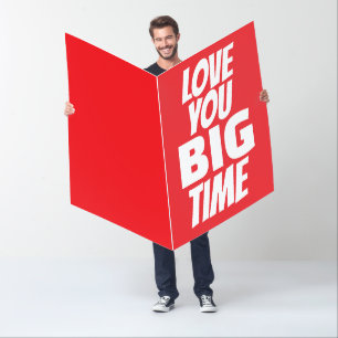 LOVE YOU BIG BIGGEST CUSTOM GREETING CARD