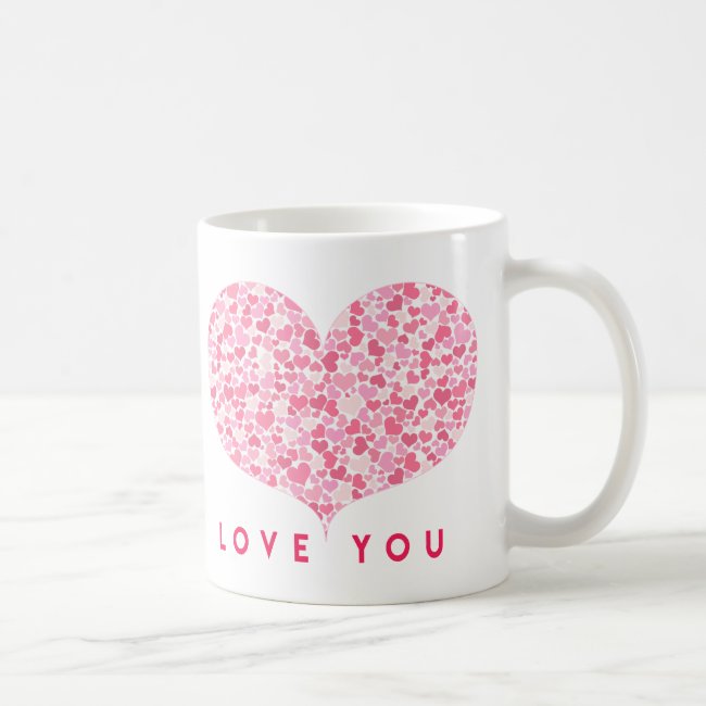 Love You - Big Pink Heart Mug