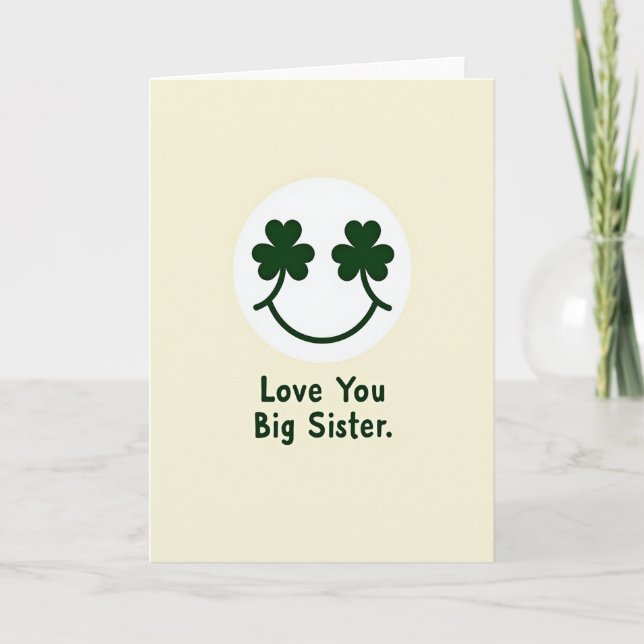 Love You Big Sister Simple Card (Front)