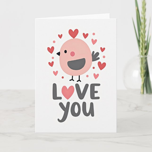 Love You Bird Art Card (Front)
