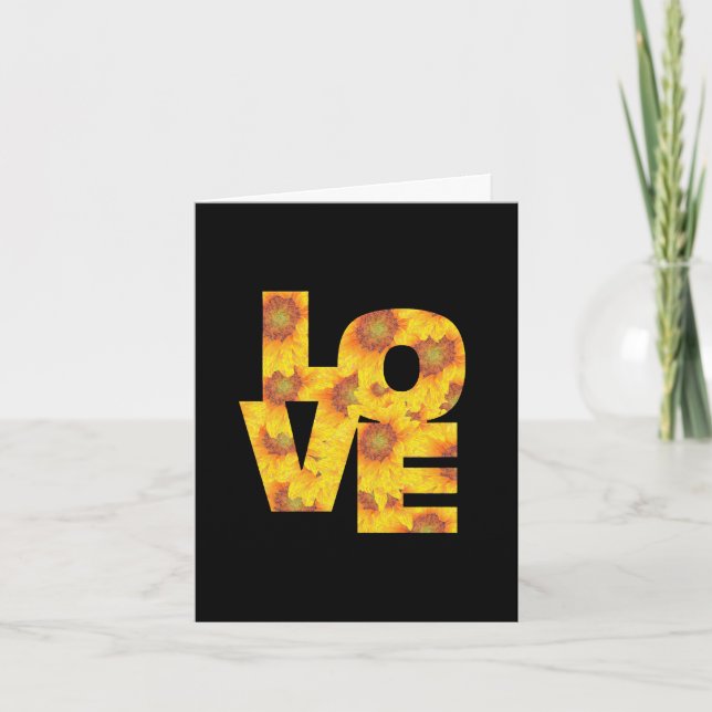 Love you, birthday girl! Sunflower Themed  Card (Front)