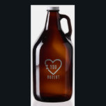 Love You Birthday Keepsake Personalized Growler<br><div class="desc">A custom etched growler is a thoughtful and personalized gift for a husband or boyfriend who enjoys a cold one. The growler can be etched with the name of the husband, creating a unique and sentimental keepsake. The customizable "You" and the name adds an extra touch of warmth and affection....</div>