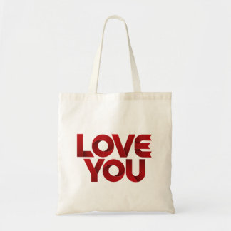 Love You – Bold Romantic Typography Tote Bag