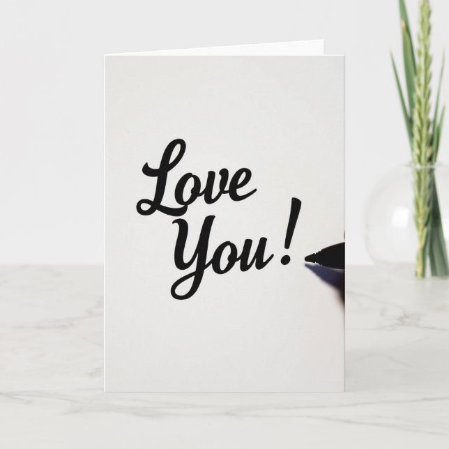 Love You Bold Script Card (Front)
