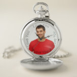 Love you boyfriend husband photo pocket watch<br><div class="desc">Template for Your own photo of a boyfriend,  man,  husband.  With the text. Love You (x4)   A great birthday gift,  wedding gift or keepsake for her. Black text.</div>