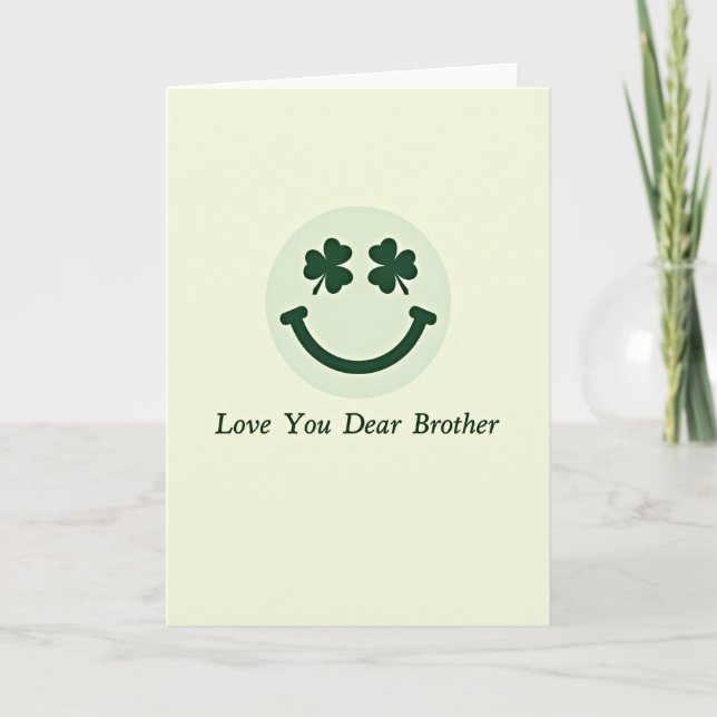 Love You Brother Clover Card (Front)