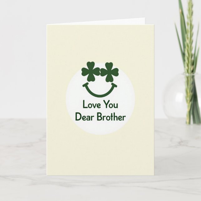 Love You Brother Simple Card (Front)