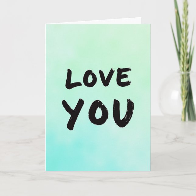 Love You Brushstroke Art Card (Front)
