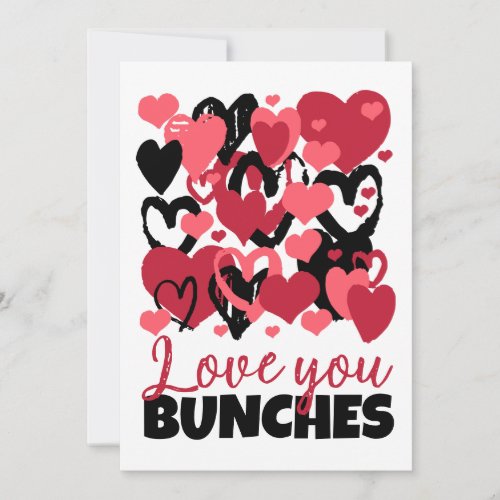 love you bunches hearts holiday card