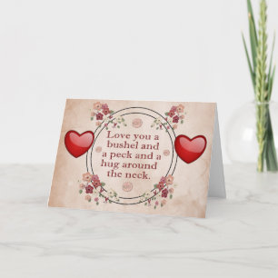 Love you bushel and a peck card