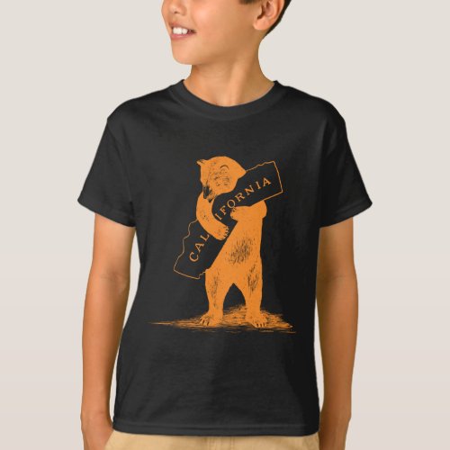 Love You California__Orange and Black T_Shirt