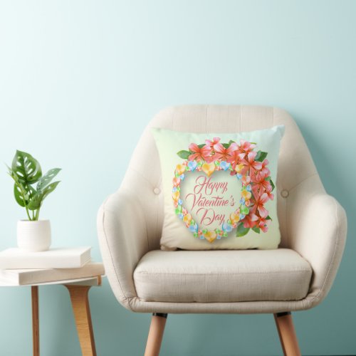 Love You Candy Hearts Custom Throw Pillow