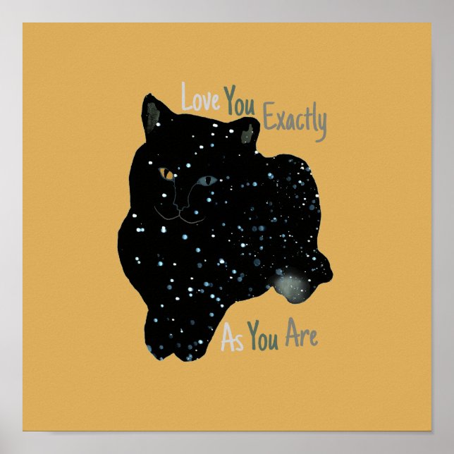 Love You Cat Themed Poster (Front)