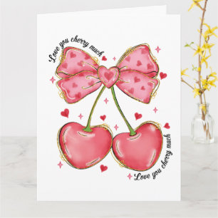 Love You Cherry Much Coquette Card