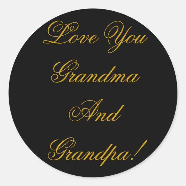 LOVE YOU CLASSIC ROUND STICKER (Front)