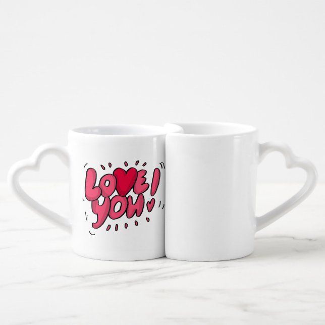 Love You  Coffee Mug Set (Front Nesting)