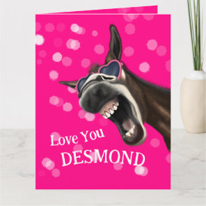 Love You, Crazy Donkey Greetings Card