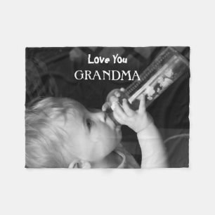 Love you - Create your own photo Fleece Blanket