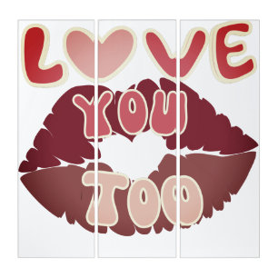 LOVE you Custom Gifts for the Big Day Triptych