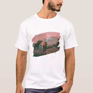  Love You Custom Photo For valentine's Day Couple T-Shirt