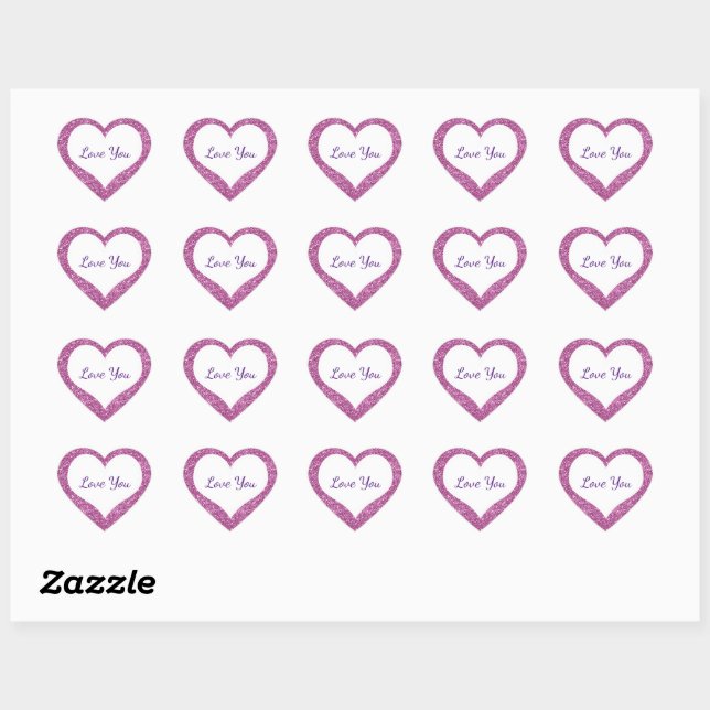 Love You Custom Text Conversation Hearts Heart Sticker (Sheet)
