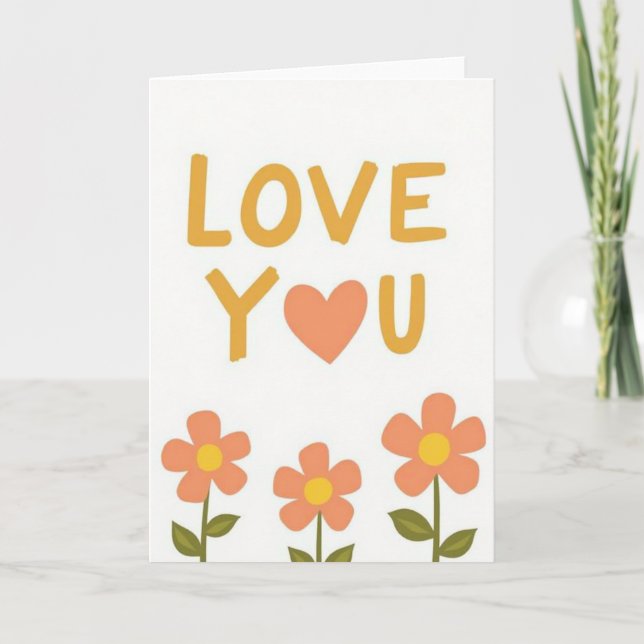 Love You Cute Art Card (Front)
