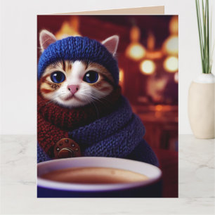 LOVE YOU CUTE CAT KITTEN ART COFFEE Cards
