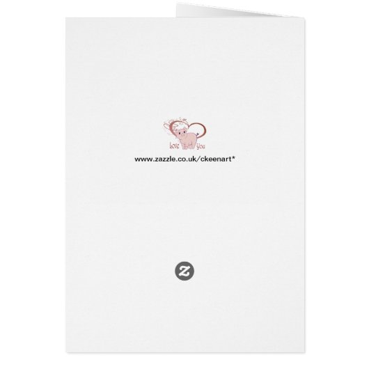 Love You, Cute Pig and Swirl Heart (Back)