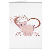 Love You, Cute Pig and Swirl Heart (Front)