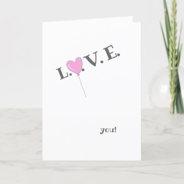Love You - Cute Pink Balloon