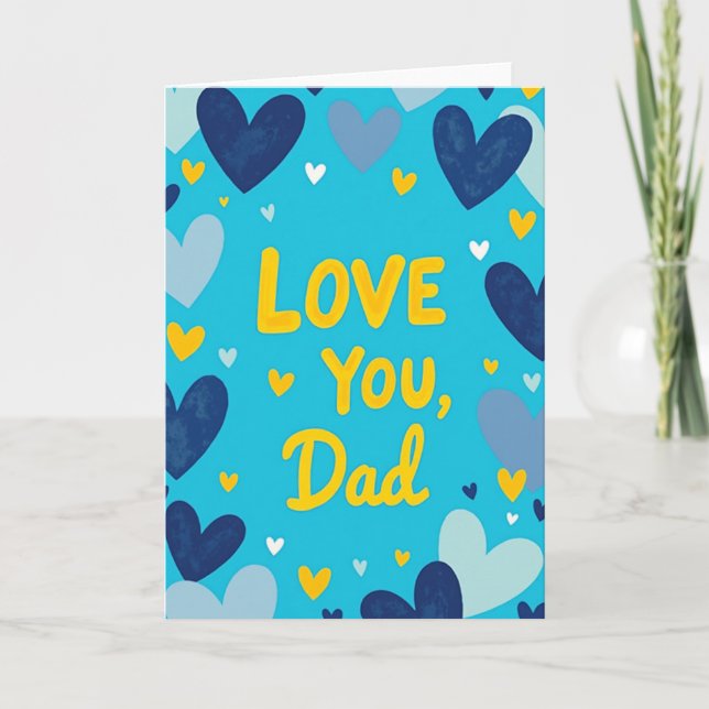 Love You Dad Art Card (Front)