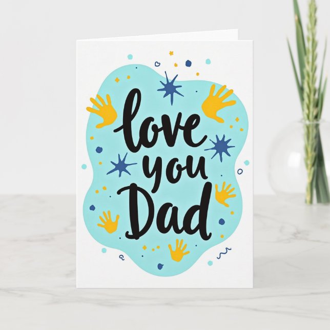 Love You Dad Best Greeting Card (Front)