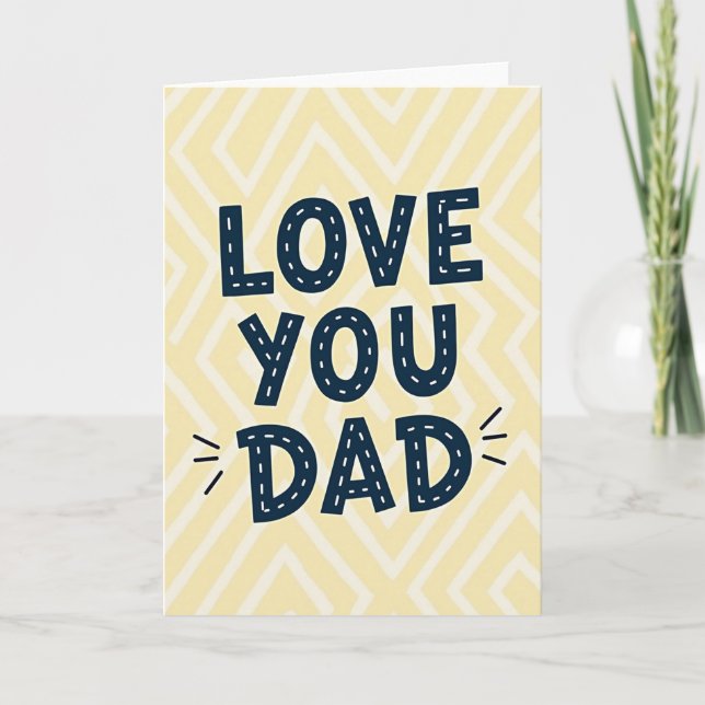 Love You Dad Bold Text Art Card (Front)